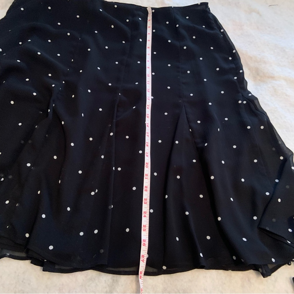Charter Club Black with white polka dots skirt size 20 - Picture 5 of 7